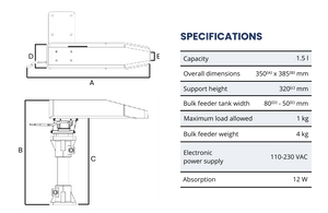 The bulk feeders feed and regulate the flow of parts onto the FlexiBowl® disc 15L.